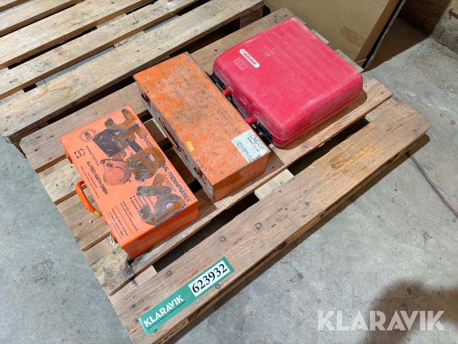 Højtryk betonpistol, armeringsjernklipper og Trennfräser