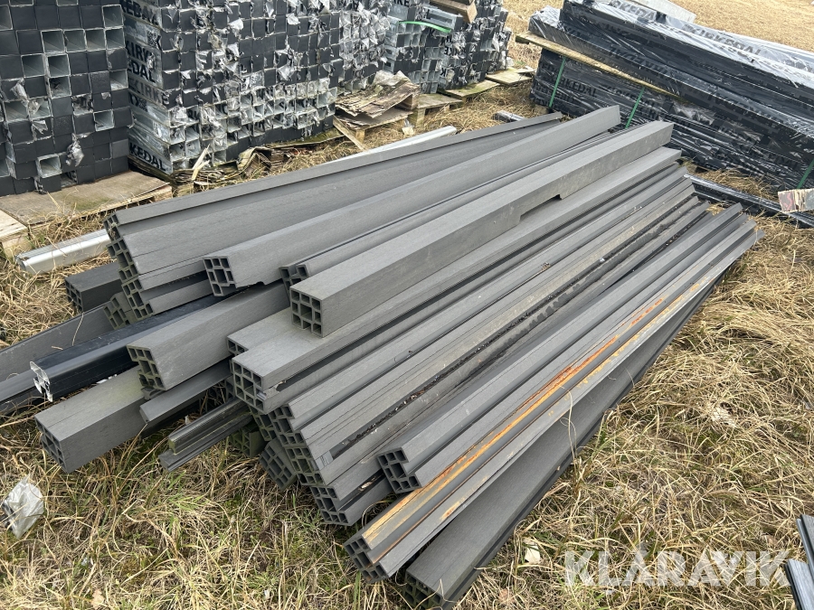 Stolper Kirkedal komposit sort cirka 25 styk 2 sortering