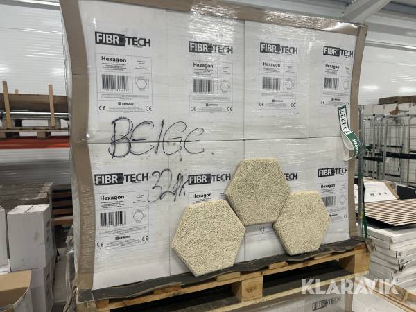 Træbeton Hexagon Natural 1 palle, 576 styk