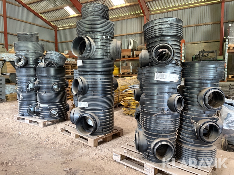 Kloakbrønde Wavin 20 styk - 600 og 425mm - 3 paller