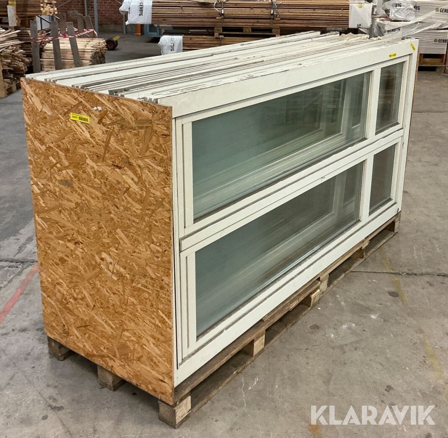 Dobbelt terrassedør med karm 5 styk 