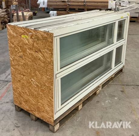 Dobbelt terrassedør med karm 5 styk 