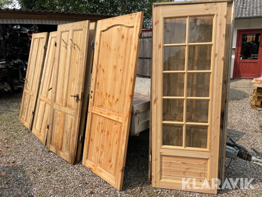 Massive trædøre ældre 7 styk