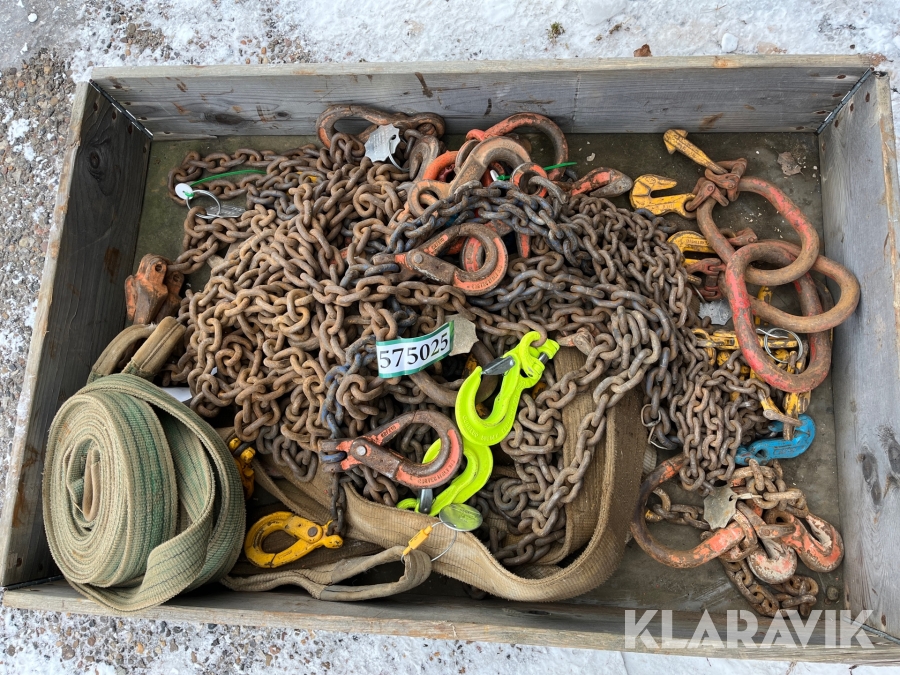 Assorterede kædeslæng og fladbånd 1 palle