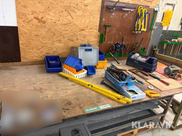 Håndværktøj - arbejdsbord - blandet lot