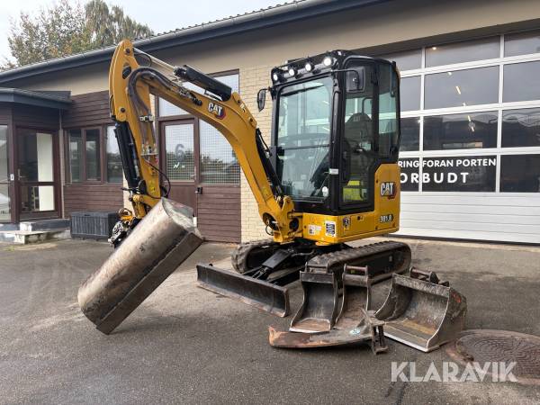 Gravemaskine Caterpillar CAT 301.8 med tilt og centralsmørring