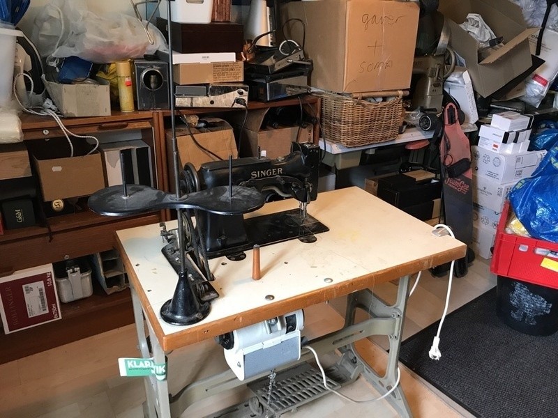 Symaskine til læder, flag, banner mv.