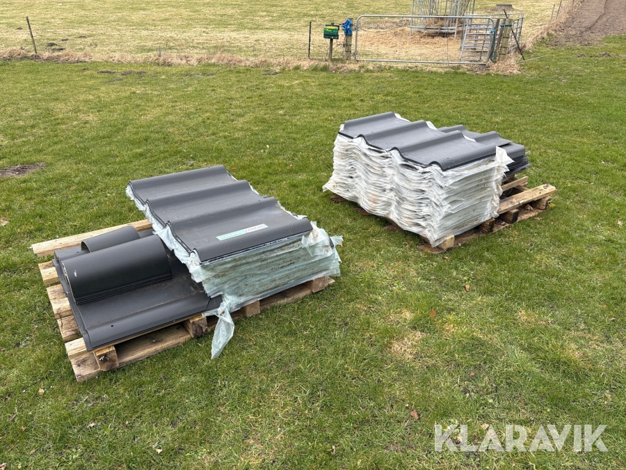 Fibercement tagplader 75 nye + 6 ryg + 29 delte