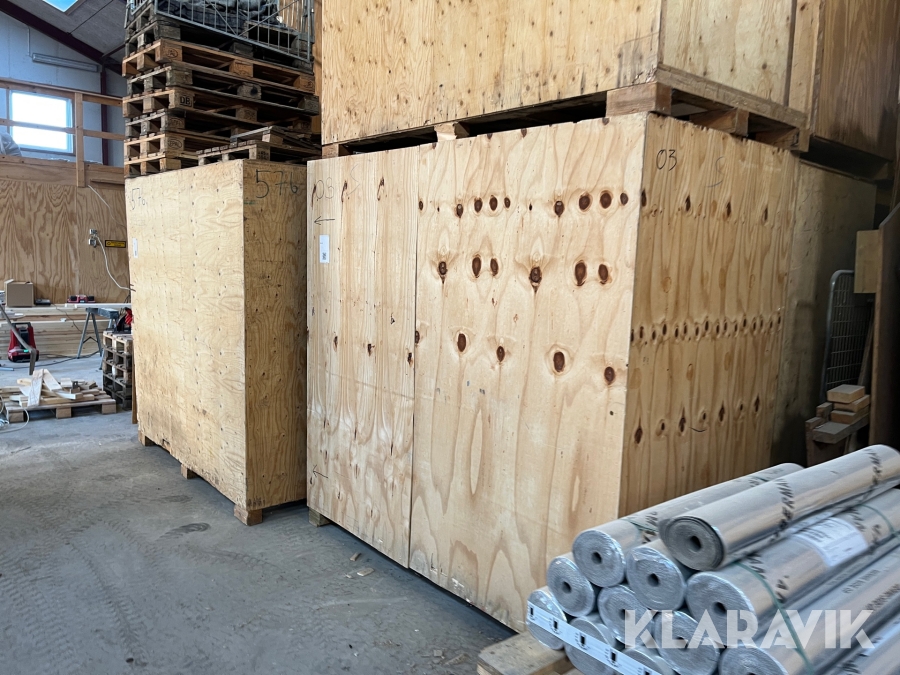 Liftkasser/opbevaringskasser 6m3 Træ 4 styk
