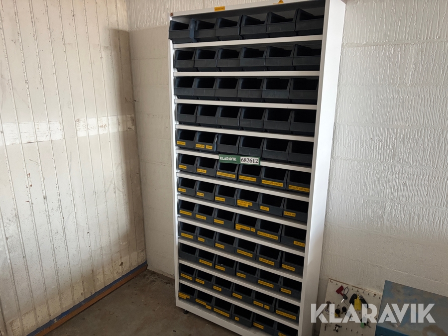 Reolsystem med kasser