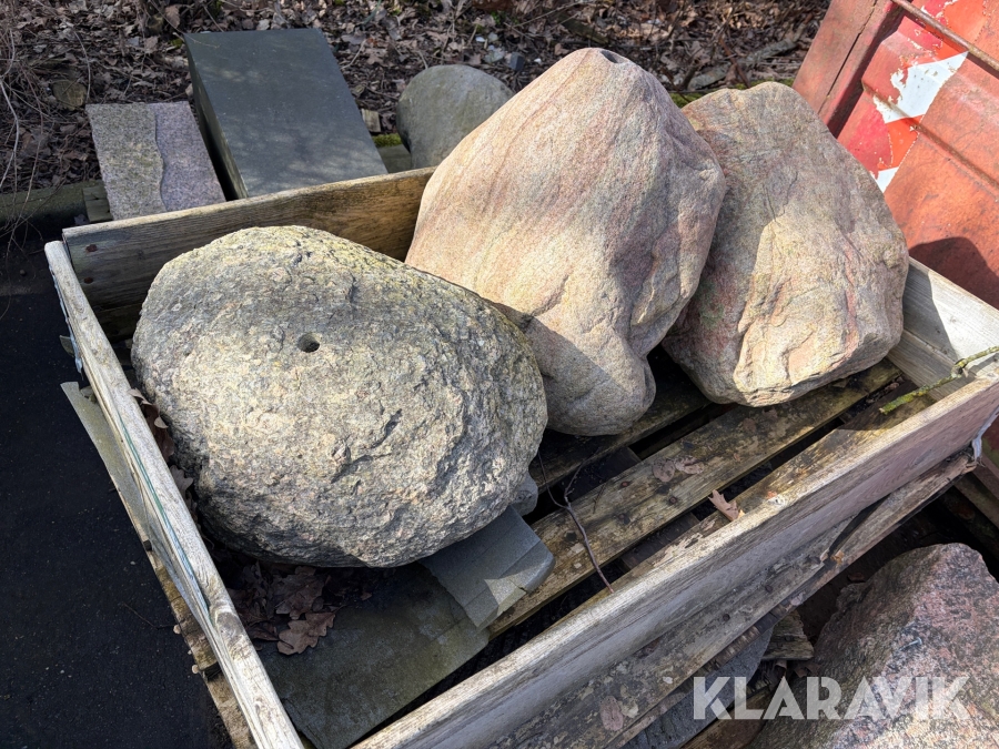 Granitsten 3 styk vandsten