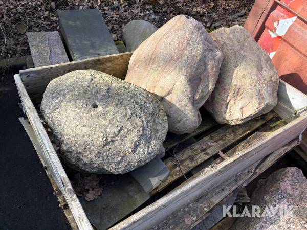 Granitsten 3 styk vandsten