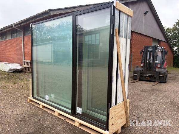 Træ/alu vinduer Kastrup RAL 9017 Trafiksort 4 styk