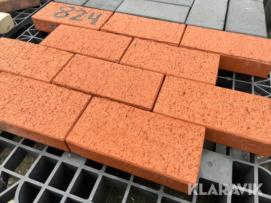 Belægningssten Randers Tegl 824 Rød tegl 104 m2