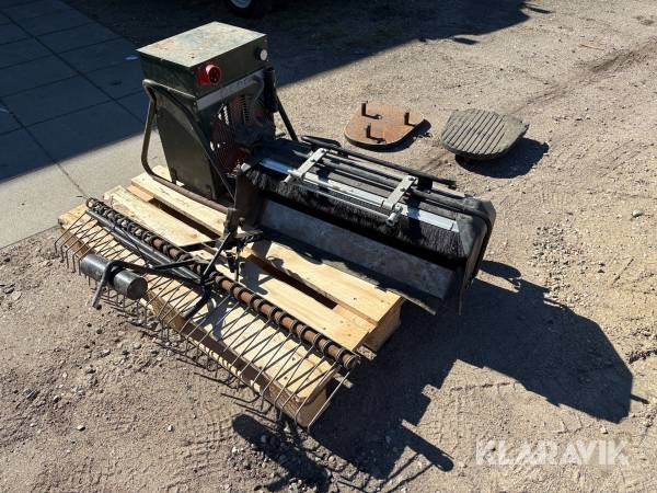 Varmeblæser, opsamler, rive og fødder. Falco m.fl.