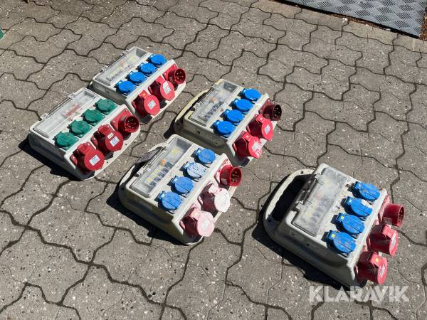 Byggestrømstavler Iworks 16A 5 styk