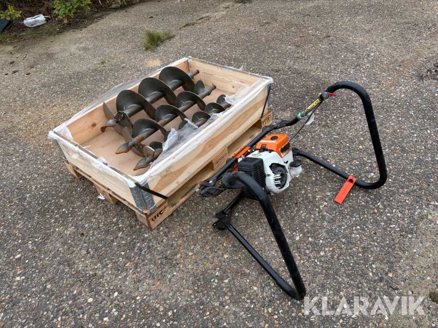 Bor og borevogn Stihl BT 360 med bor