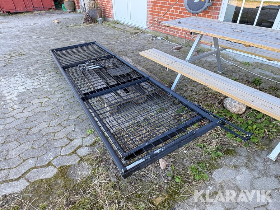 Låge dobbelt jern galvaniseret sortmalet 1 sæt