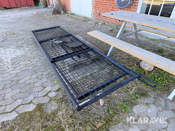 Låge dobbelt jern galvaniseret sortmalet 1 sæt