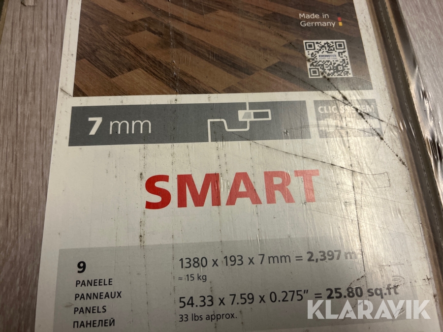 Laminatgulv Kronotex Smart V4, Odense, Klaravik auktioner