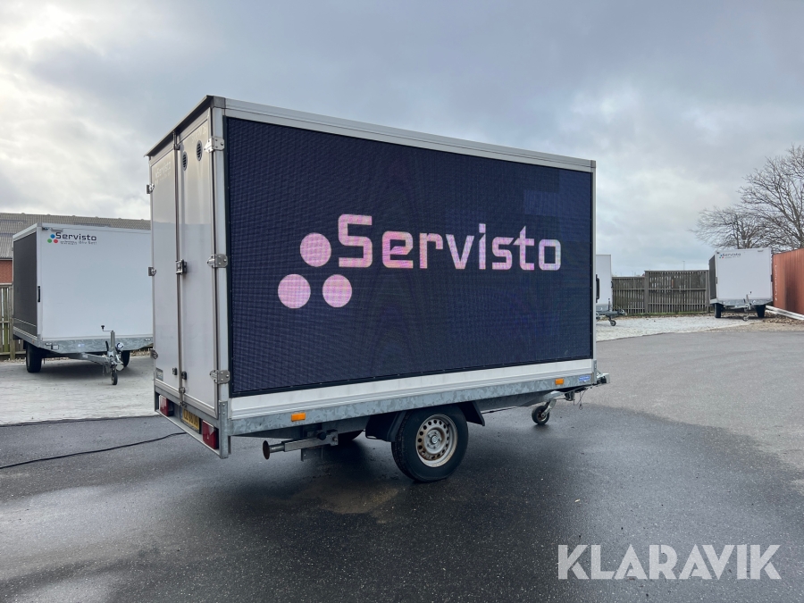 Cargo Trailer med LED-skærm Servisto