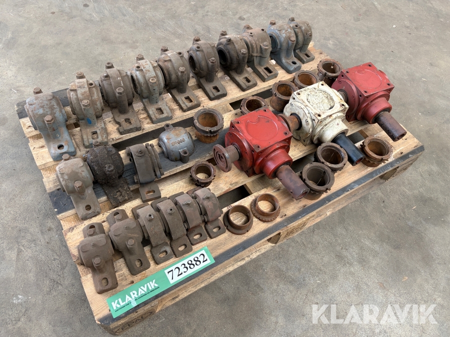 Vinkelgear - lejehuse - klemmebøsninger - blandet lot
