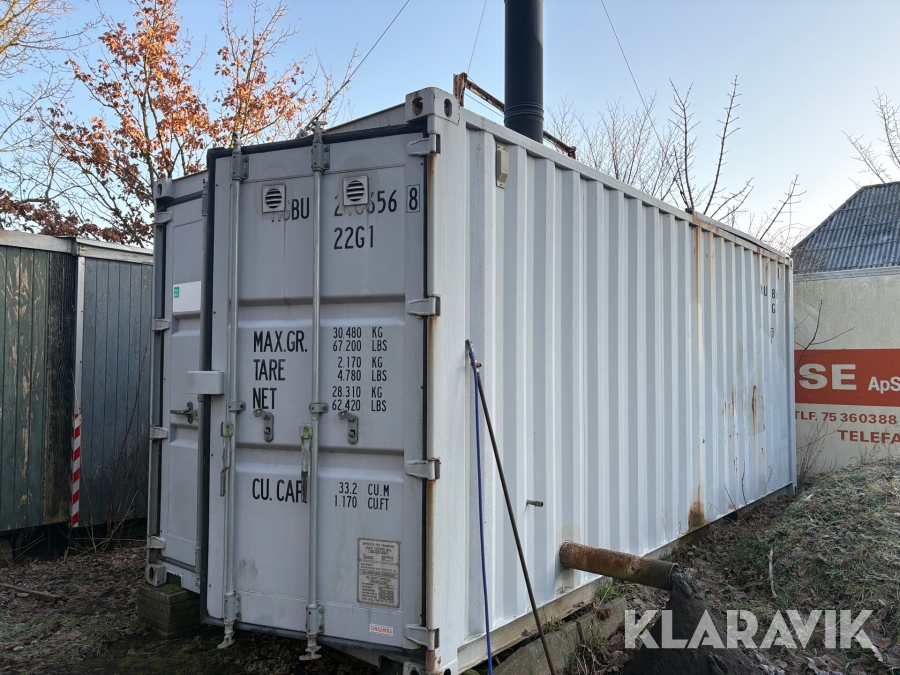 Containeranlæg med fyrringsenhed (kedel og silo) Reka HKRST-FSK - til flis og træ mel